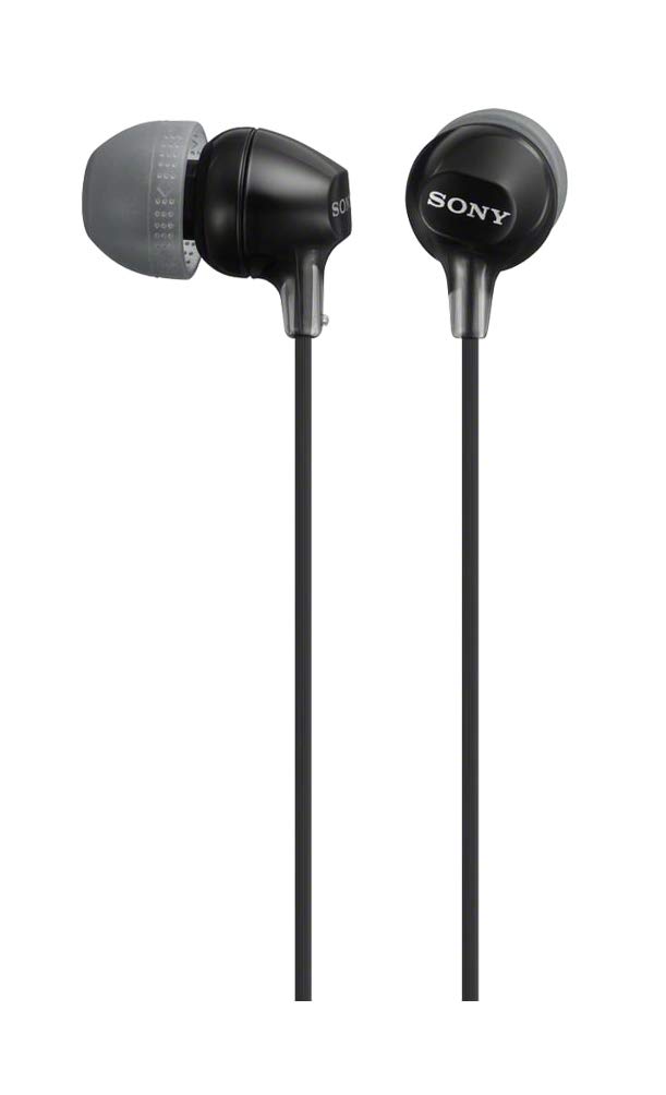 Sony MDREX15LP in-Ear Earbud Headphones, Black, Model Number: MDREX15LP/B