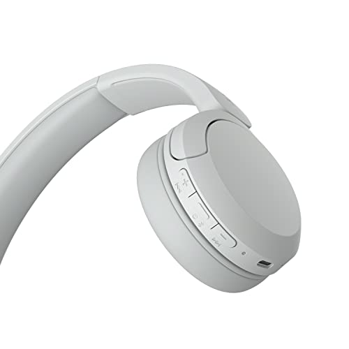 Sony Wireless Bluetooth Headphones - Up to 50 Hours Battery Life with Quick Charge Function, On-Ear Model - WH-CH520W.CE7 - Limited Edition - Matte White