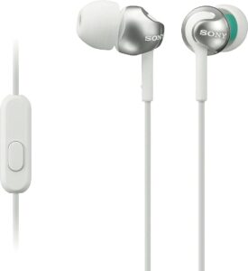 sony mdrex110ap/w step-up ex series earbud headset white