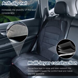 Sinvitron Car Seat Protector for Child Car Seat, Car Seat Mat for Leather Seats, Non-Slip Backing, 2 Mesh Pockets,Waterproof Seat Covers for Cars,Vehicles, Baby (1-Pack)