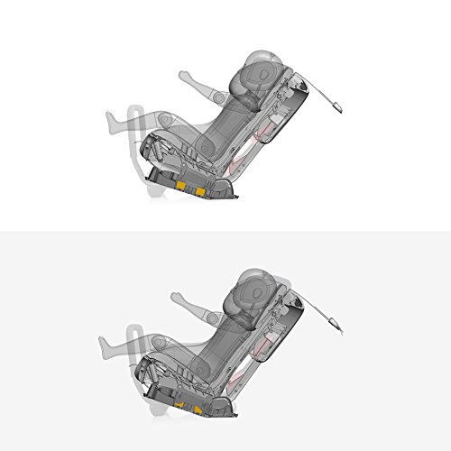 Clek Fllo Convertible Car Seat Featuring Adjustable Headrest, Compact Design, EACT Safety System, and Flame-Retardant Free (Carbon)