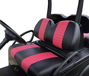 club car precedent "staple on" golf cart seat cover with matching rear facing seat cover (2 stripe)