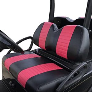 Club Car Precedent "STAPLE ON" Golf Cart Seat Cover With Matching Rear Facing Seat Cover (2 Stripe)