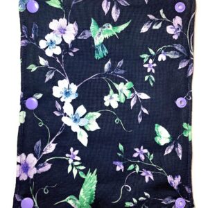 Purple Hummingbird Universal Car Seat Belt Cover, Floral Green Vine Leaf Butterfly Snap Cushion Seatbelt Shoulder Strap Neck Pad, Padded Soft Quilted 100% Cotton More Comfortable Driving, Made in USA