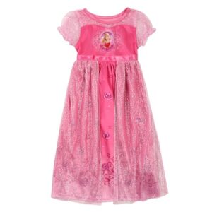 disney girls' princess fantasy gown nightgown, aurora, 4t