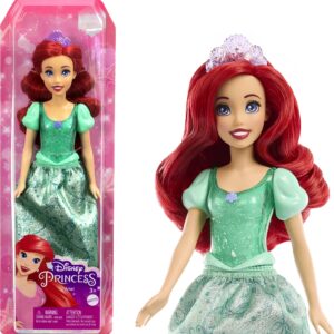 Mattel Disney Princess Toys, Ariel Fashion Doll, Sparkling Look with Red Hair, Blue Eyes & Tiara Accessory, Inspired by The Little Mermaid Movie