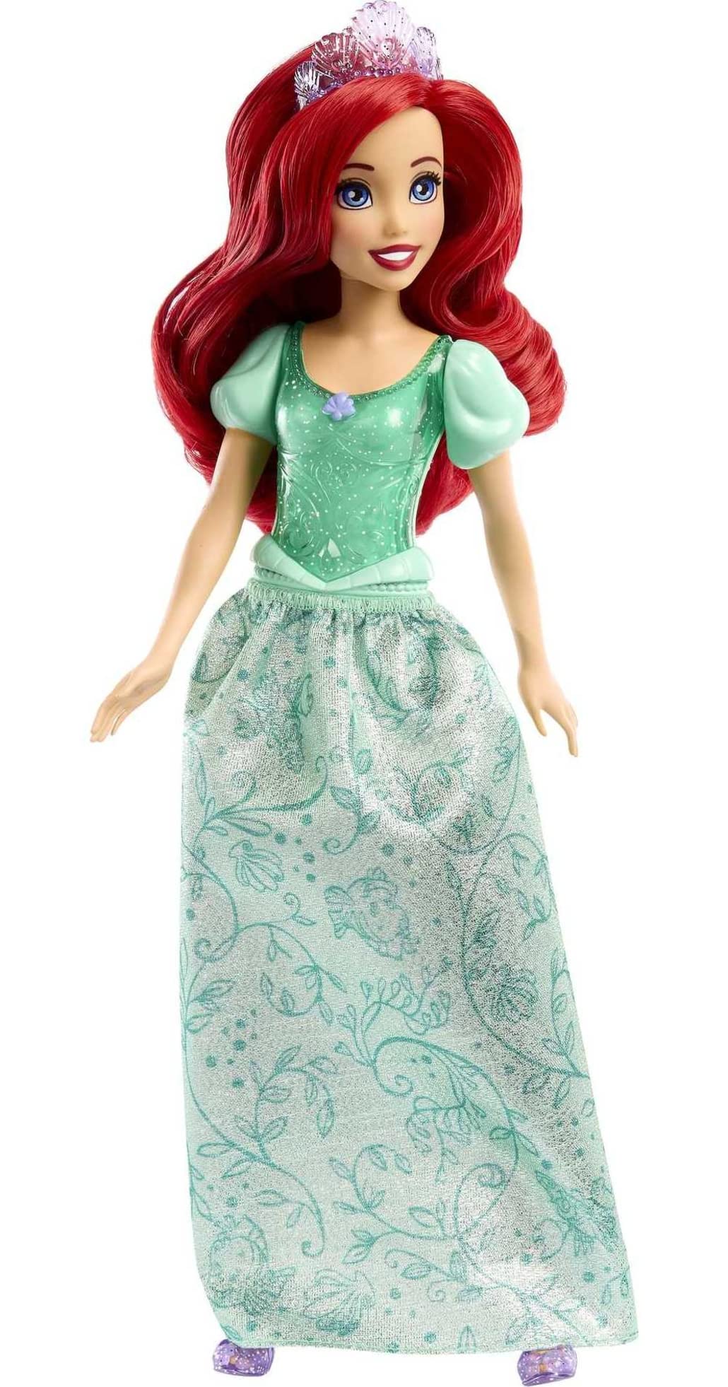 Mattel Disney Princess Toys, Ariel Fashion Doll, Sparkling Look with Red Hair, Blue Eyes & Tiara Accessory, Inspired by The Little Mermaid Movie