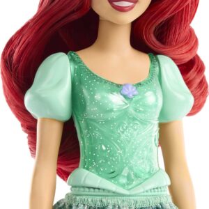 Mattel Disney Princess Toys, Ariel Fashion Doll, Sparkling Look with Red Hair, Blue Eyes & Tiara Accessory, Inspired by The Little Mermaid Movie