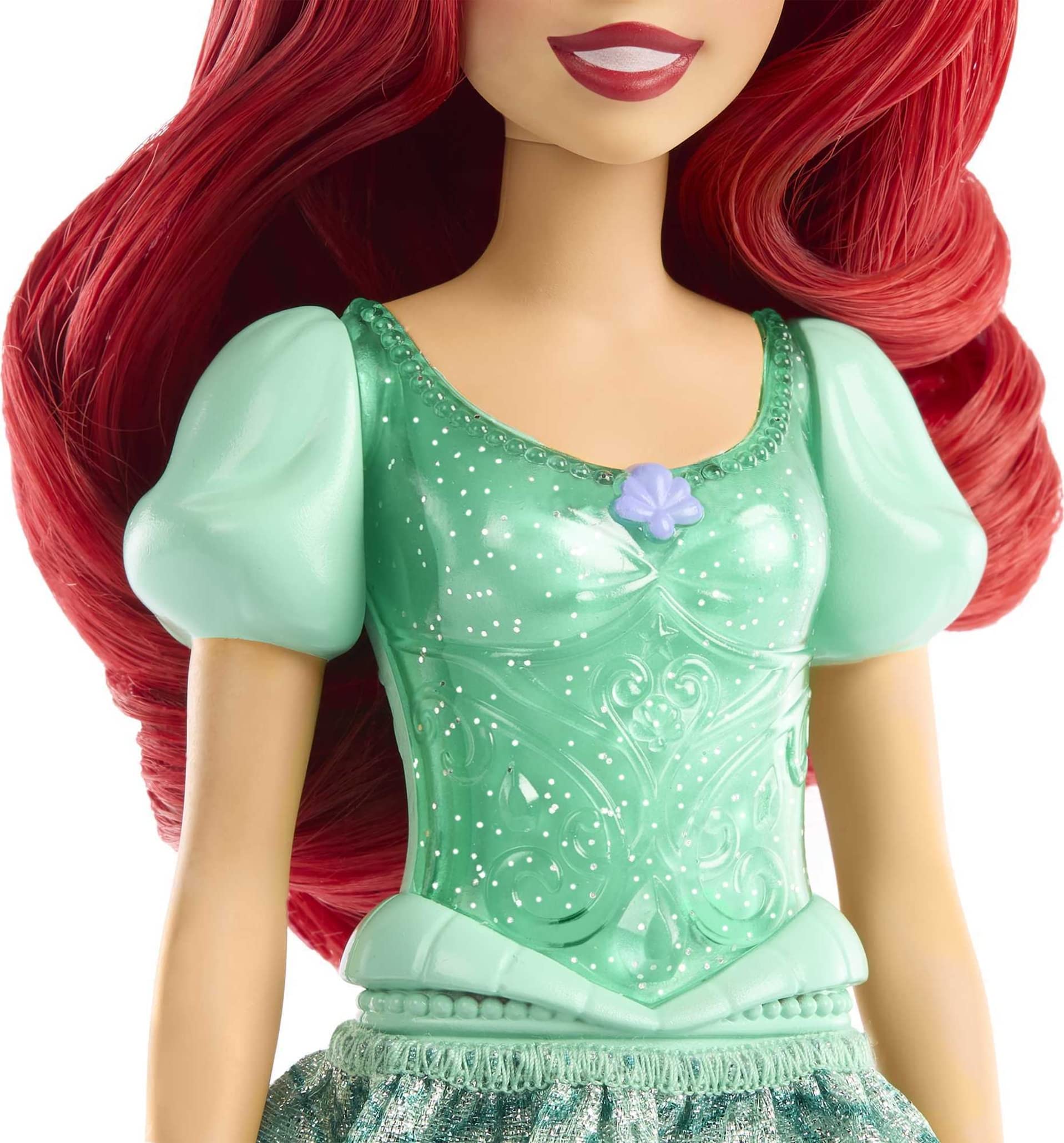 Mattel Disney Princess Toys, Ariel Fashion Doll, Sparkling Look with Red Hair, Blue Eyes & Tiara Accessory, Inspired by The Little Mermaid Movie