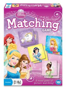 wonder forge disney princess matching game - fun & quick memory game for kids | engaging toy for ages 3-5 years | features beloved disney princesses | ideal for solo or family play