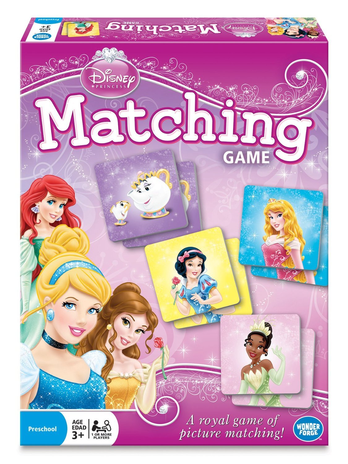 Wonder Forge Disney Princess Matching Game - Fun & Quick Memory Game for Kids | Engaging Toy for Ages 3-5 Years | Features Beloved Disney Princesses | Ideal for Solo or Family Play