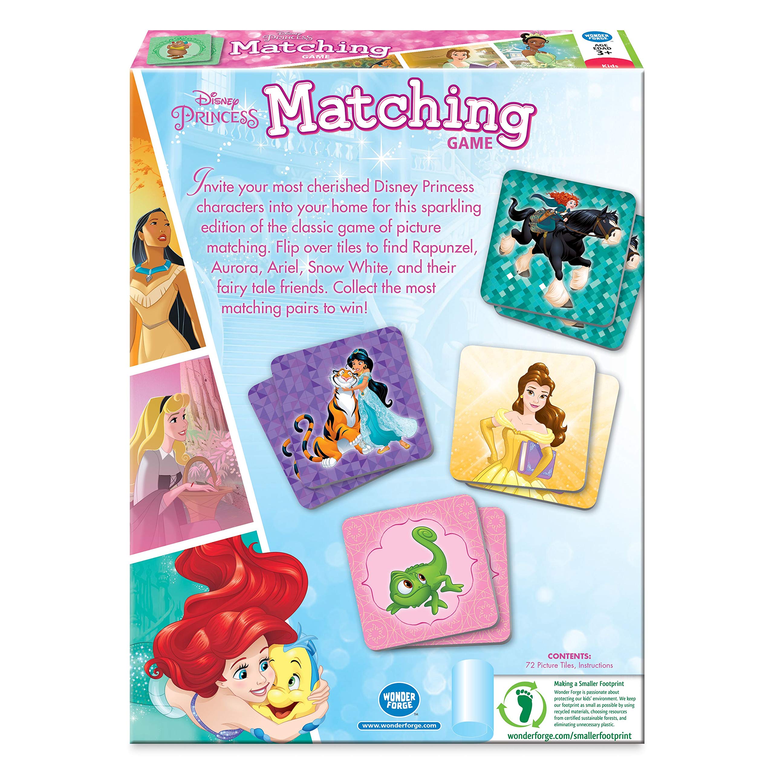 Wonder Forge Disney Princess Matching Game - Fun & Quick Memory Game for Kids | Engaging Toy for Ages 3-5 Years | Features Beloved Disney Princesses | Ideal for Solo or Family Play