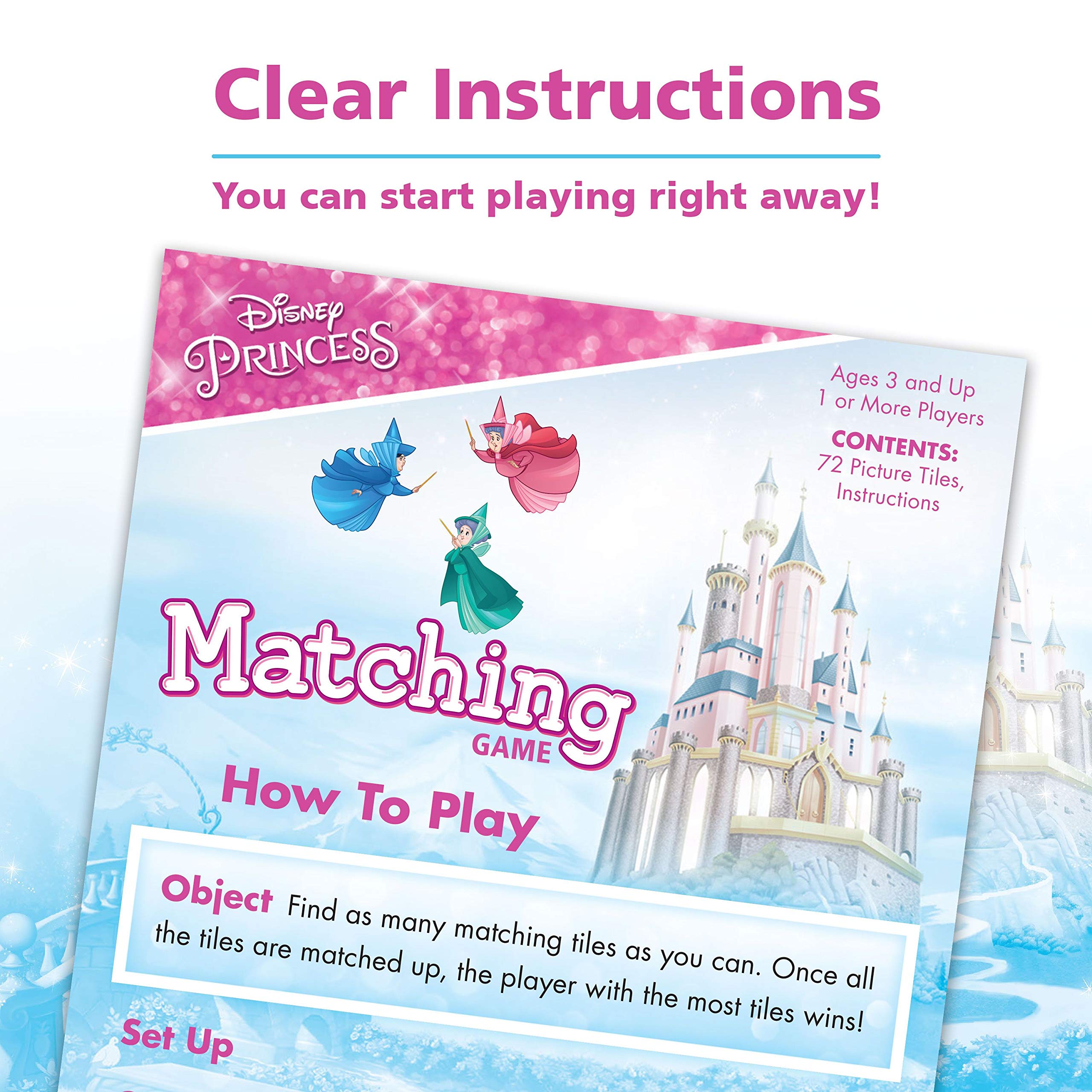 Wonder Forge Disney Princess Matching Game - Fun & Quick Memory Game for Kids | Engaging Toy for Ages 3-5 Years | Features Beloved Disney Princesses | Ideal for Solo or Family Play