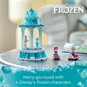 LEGO Disney Frozen Anna and Elsa’s Magical Carousel 43218 Ice Palace Building Toy Set with Disney Princess Elsa, Anna and Olaf, Great Birthday Gift for 6 Year Olds