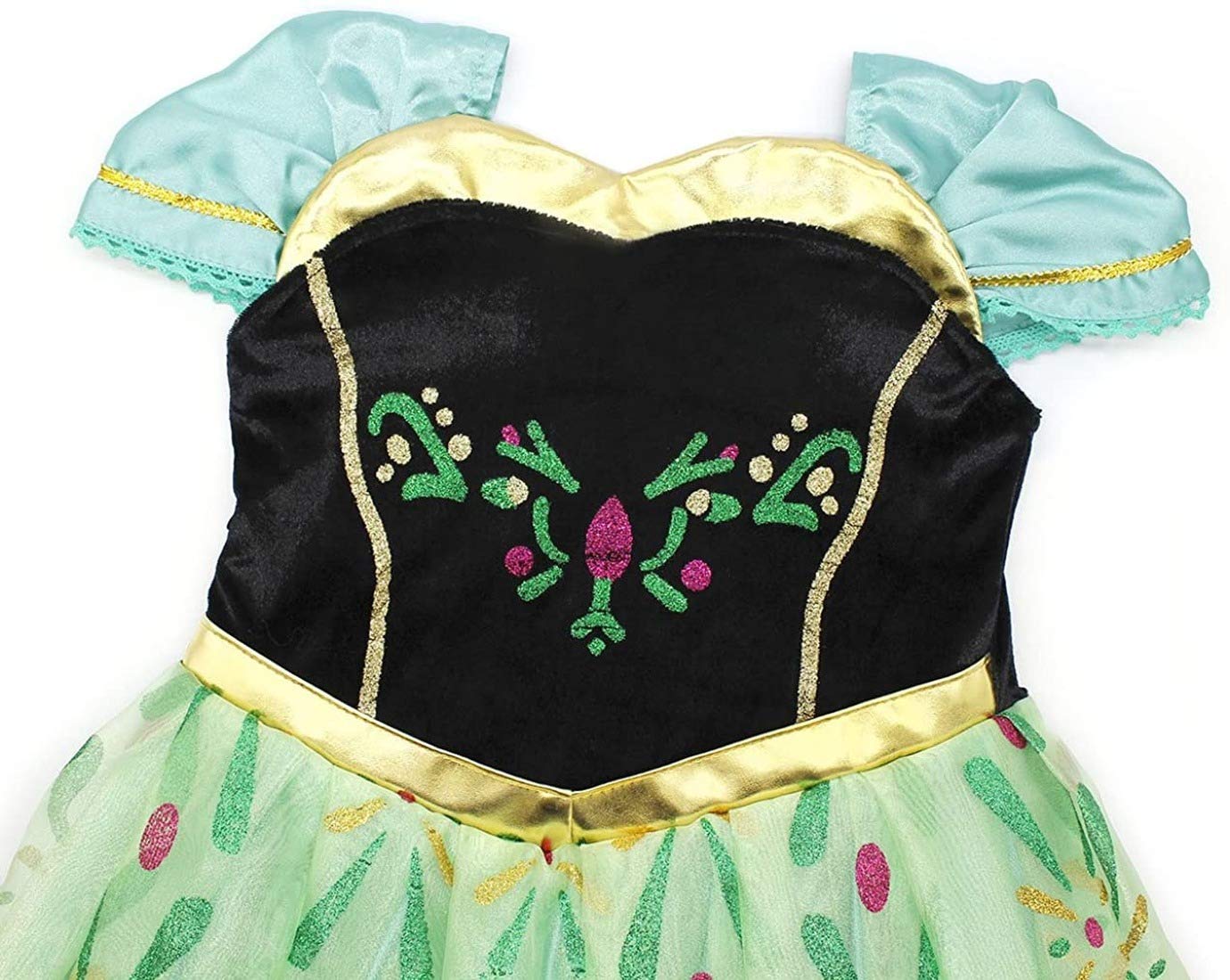 Xinfenglai Green Girls Cosplay Dance Dress Princess Costumes (4-5T)