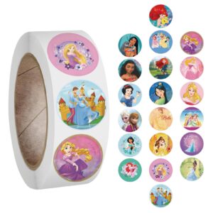 XTTUSDMTZ 1000Pcs Princess Stickers, 20 Patterns Decals Rolls Self Adhesive Seals for Scrapbooking Cards Envelopes Gifts