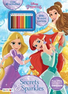 disney princess official activity book with mini pencils 45648 bendon