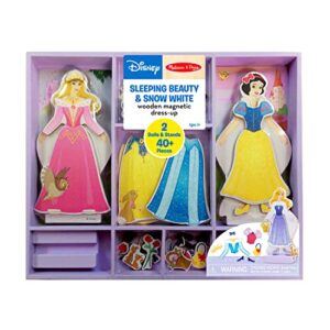 Melissa & Doug Disney Sleeping Beauty and Snow White Magnetic Dress-Up Wooden Doll Pretend Play Set (40+ pcs)