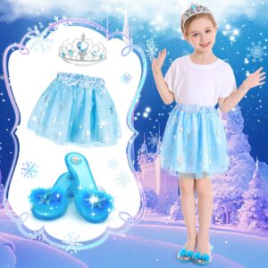 LIMIROLER Princess Dress Up Shoes Set, Girls Dress Up Toys, Princess Role Play Costumes Kit Gifts for Toddler Little Girls Aged 3-6 Years Old