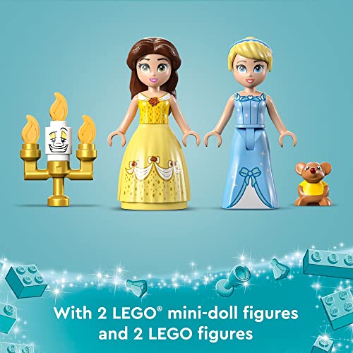 LEGO Disney Princess Creative Castles 43219​, Toy Castle Playset with Belle and Cinderella Mini-Dolls and Bricks Sorting Box, Travel Toys for Girls and Boys, Sensory Toy for Kids Ages 6+