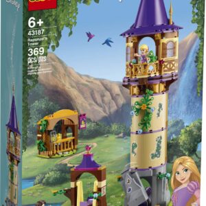 LEGO Disney Princess Rapunzel’s Tower 43187 Castle Building Toy Kit and Playset with 2 Mini-Dolls from Tangled Movie, Gift Idea for Kids, Girls and Boys