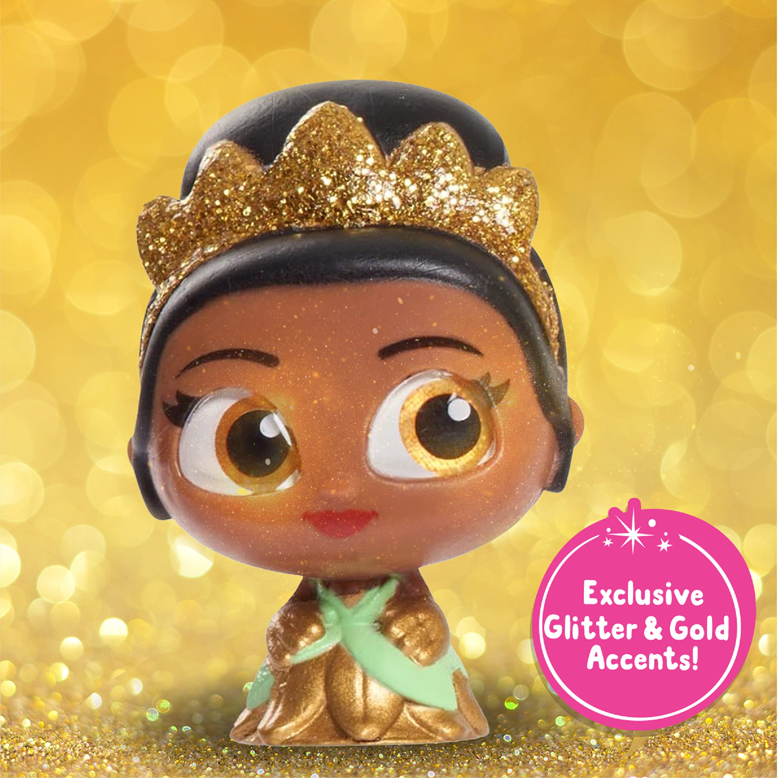 Disney Doorables Glitter and Gold Princess Collection Peek, 8 Blind Bag Inspired Figures, Officially Licensed Kids Toys for Ages 5 Up by Just Play