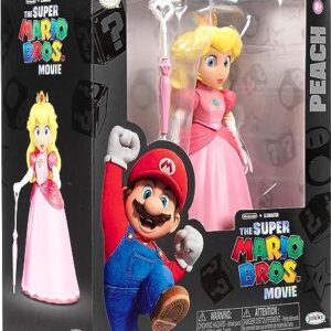 THE SUPER MARIO BROS. MOVIE - 5 Inch Action Figure Series 1 – Princess Peach Figure with Umbrella Accessory