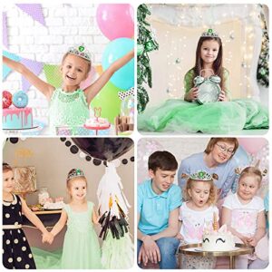 Vicloon Princess Dress Up Accessories, 3 Pcs Elsa Dress Up Set for Toddler Girls with Elsa Crown,Wand,Gift Sets for Little Girls Christmas Party Cosplay Set for 3+ Years Old