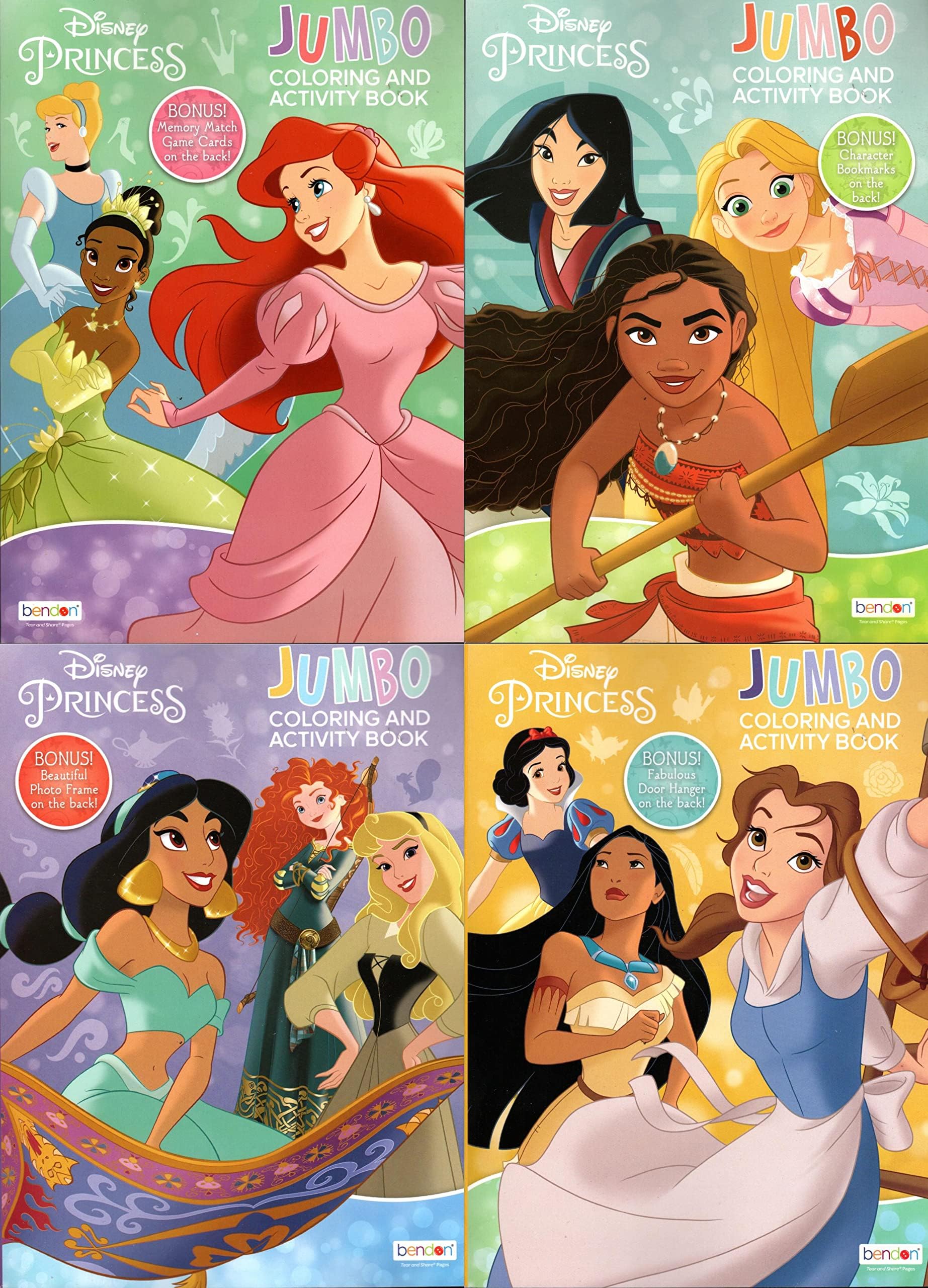 Disney Princess Coloring Book Set for Kids - Bundle with Activities, Stickers, and Games Featuring Disney Princesses Cinderella, Rapunzel, Ariel, More | Disney Princess Activities