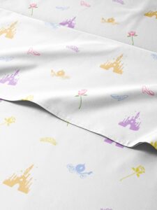 kids princess full 4 piece sheet set - boys, girls, teens, toddler - easy fit deep pockets - breathable, hotel quality bedding sheets - machine washable - wrinkle free - cute, cozy, soft - cgk linens