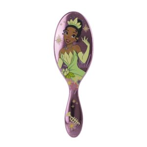 Wet Brush Disney Original Detangler Brush Princess Wholehearted - Tiana, Light Purple - All Hair Types - Ultra-Soft IntelliFlex Bristles Glide Through Tangles with Ease