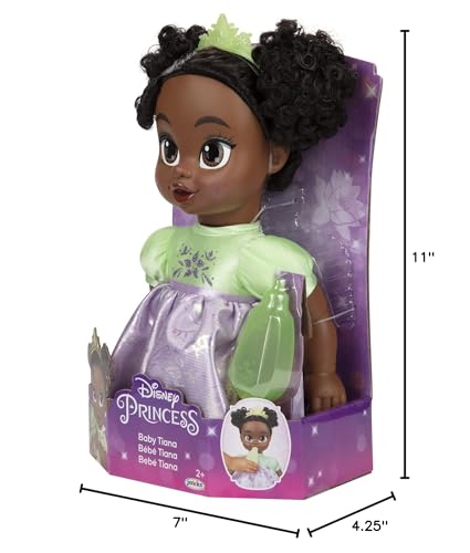 Disney Princess Tiana Baby Doll with Baby Bottle & Tiara