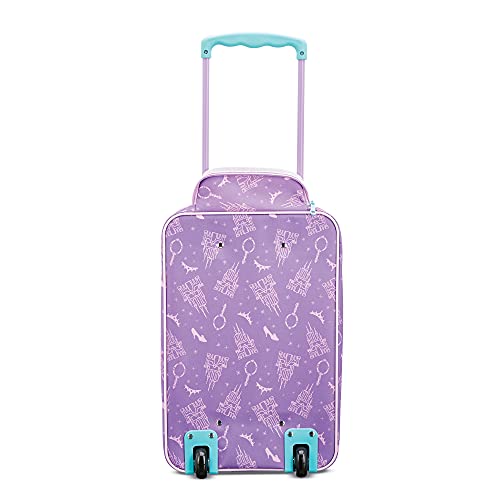 AMERICAN TOURISTER Kids' Disney Softside Upright Luggage, Telescoping Handles, Princess, Carry-On 18-Inch