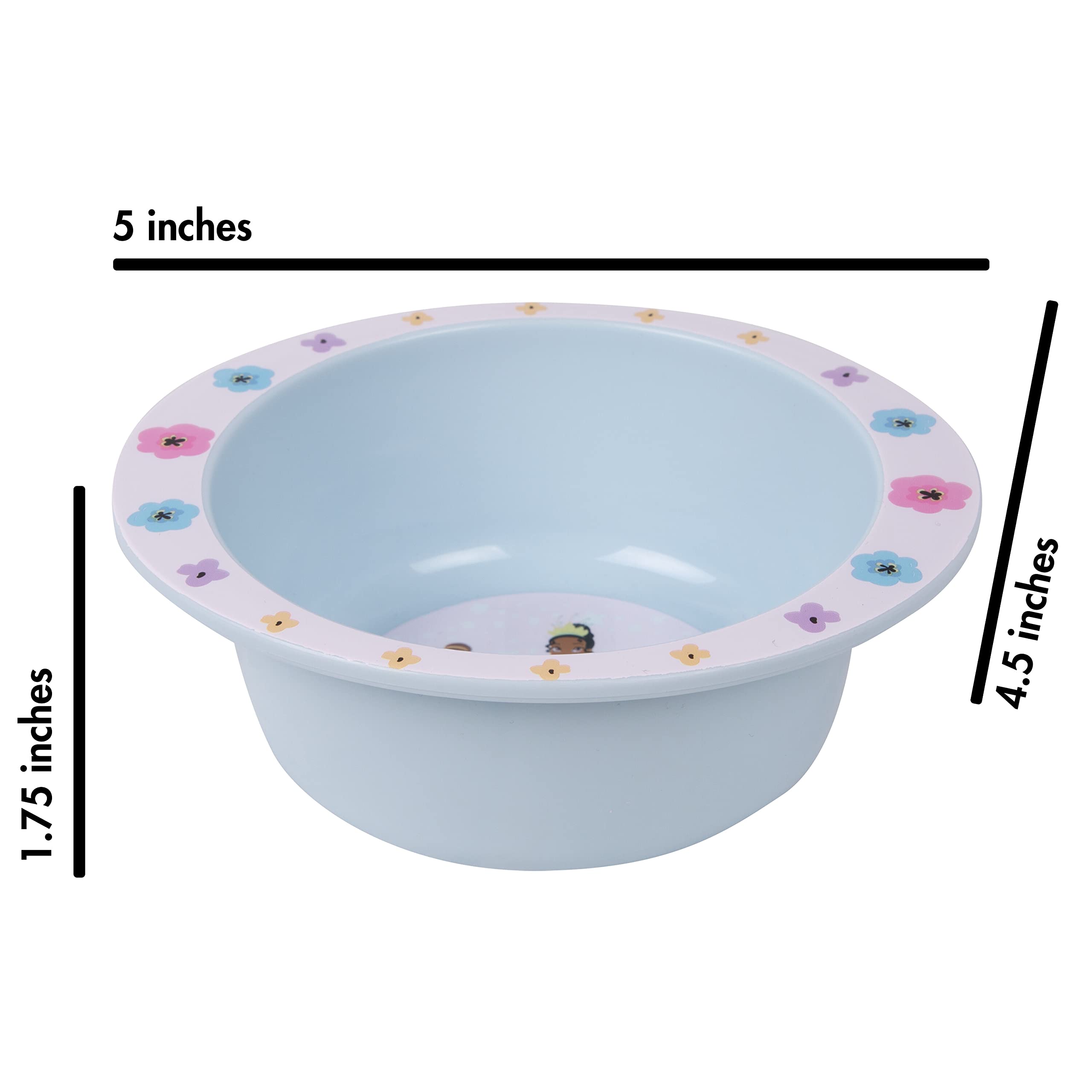 The First Years Disney Princess 4-Piece Toddler Dinnerware Set - Dishwasher Safe Bowl, Plate, Fork & Spoon - 4 Count