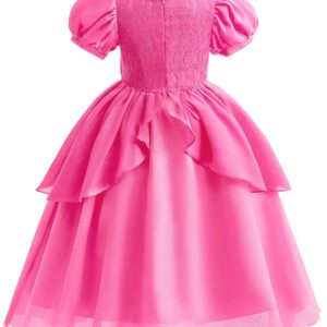 Minetom Princess Dresses for Girls Costume Light up Princess Dress up Clothes for Little Girls Birthday Cosplay Party Outfit 5-6 Years