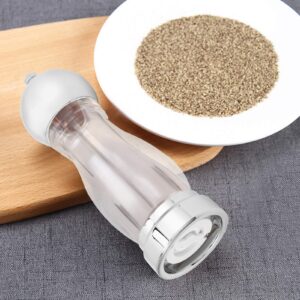 Pepper Grinder, Acrylic Pepper Grinder Mill 5 Inch Salt and Pepper Shaker Salt Grinder Pepper Mill Shakers Refillable(L)