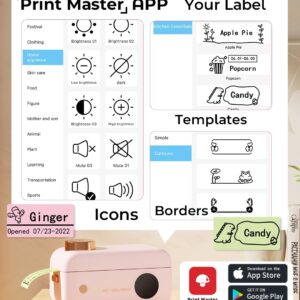 Phomemo Label Maker Machine- D50 Large Label Maker with Cutter Thermal Label Printer for 3/5" to 9/10" Tape, Labeler for Home Address, Organization, Office, Gift, Support iOS & Android