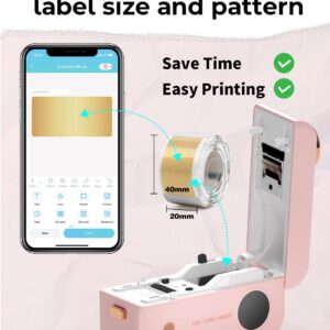 Phomemo Label Maker Machine- D50 Large Label Maker with Cutter Thermal Label Printer for 3/5" to 9/10" Tape, Labeler for Home Address, Organization, Office, Gift, Support iOS & Android