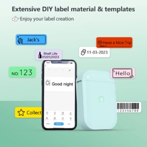 PikDik Mini Bluetooth Label Makers - D11 Blue Label Maker Machine with Tape Portable Label Printer Labeler for Labeling Jars Bins Home Organizing Office