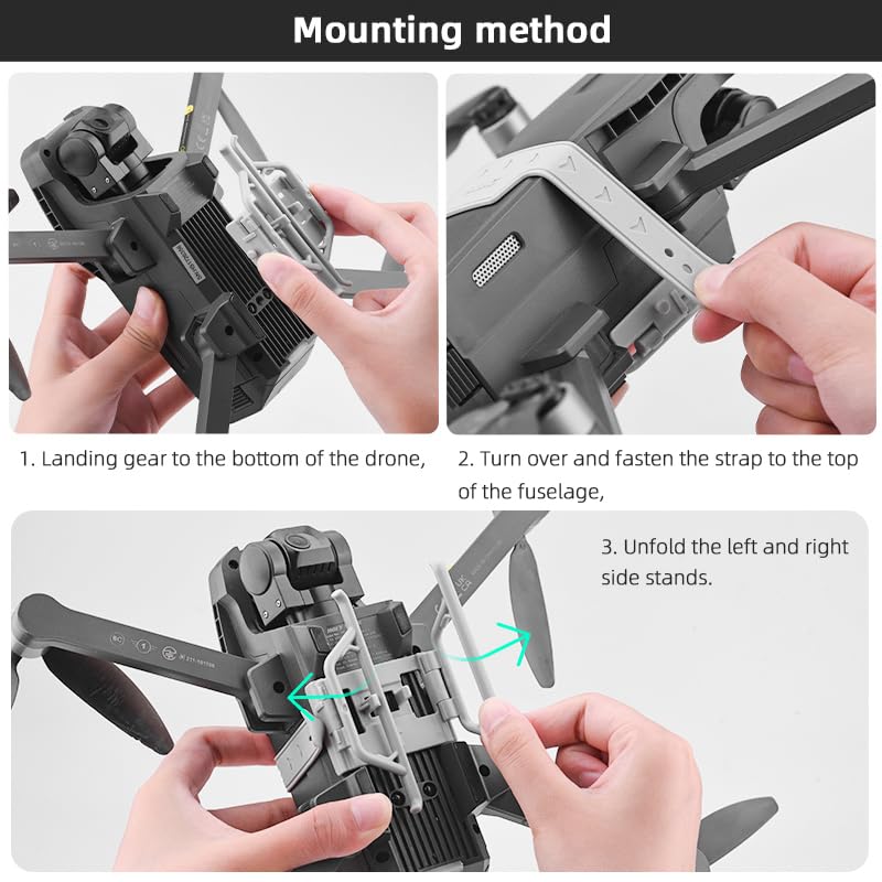 Landing Gear for Holy Stone HS720G,Foldable Increase Height Extension Landing Gear Leg for Holy Stone HS720G Drone Landing Gear Kit (Gray)