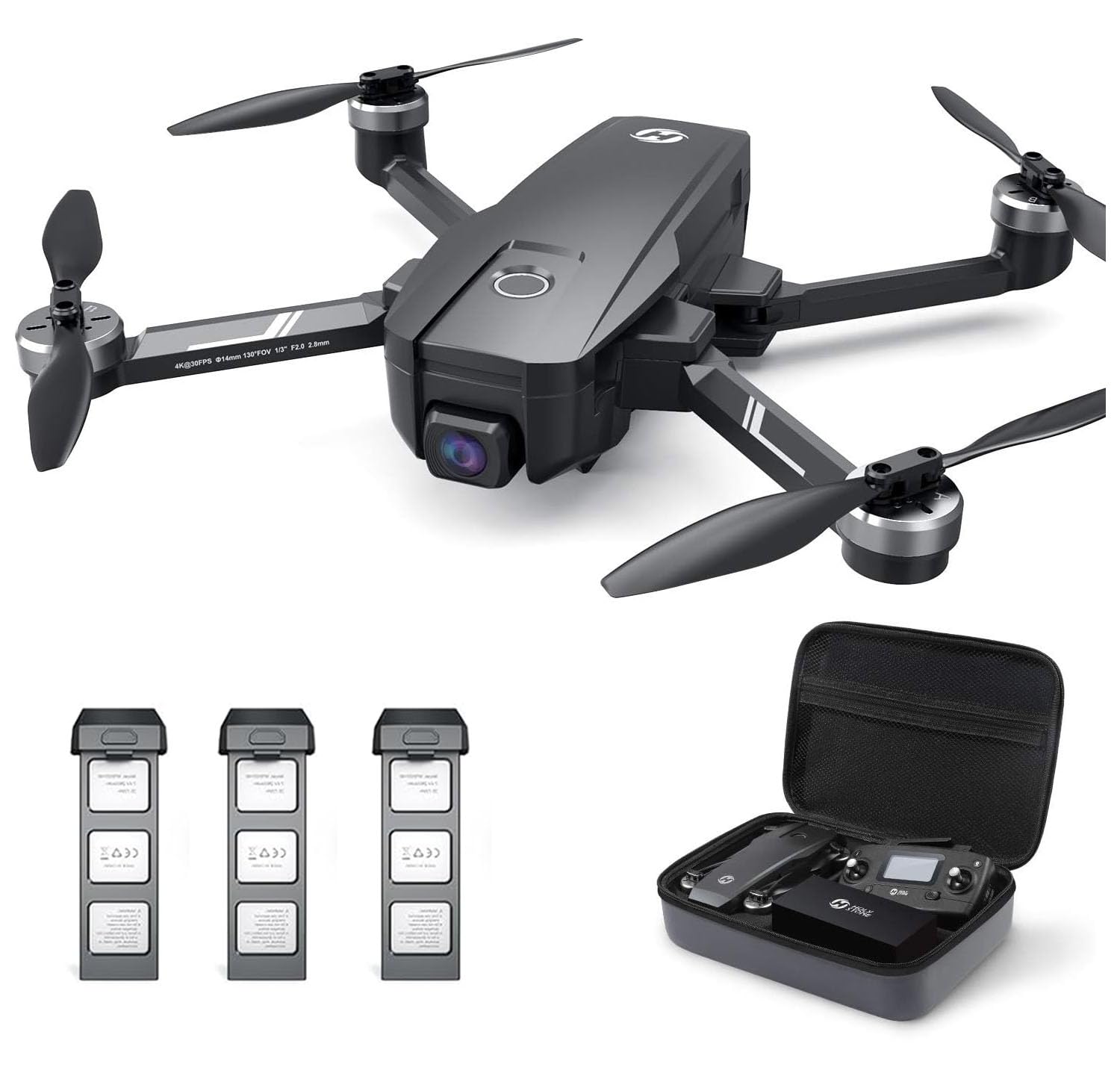 [74-Min Flight Time] Holy Stone HS720E 4K EIS Drone with 3 Batteries