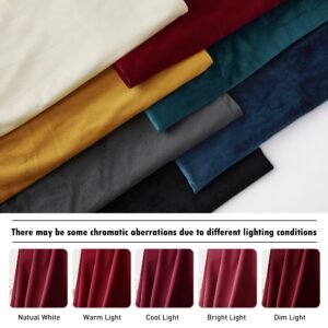 RYB HOME Red Velvet Curtains 108 inch for Theater, Room Darkeing Velvet Drapes Elegant Holiday Decoration for Party Family Gathering Chritmas Backdrop for Living Room, W52 x L108 inch, 2 Panels