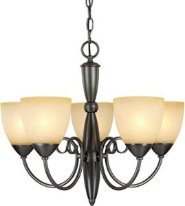 hardware house 543728 berkshire 21-inch by 18-inch chandelier, classic bronze