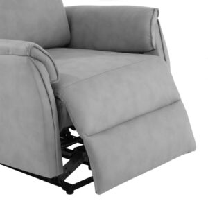 Electric Rocking Recliner Chair Sofa,Upholstered Foam Lounge Single Sofa,Modern Small Rocking Swivel Recliner Chair for Bedroom,Living Room Chair Home Office Theater Seat,Side Pocket (Light Gray)