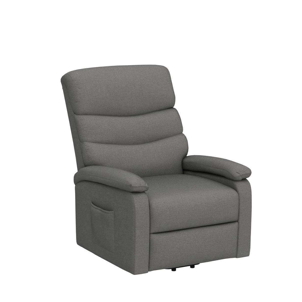 Electric Rocking Recliner Chair Sofa,Upholstered Foam Lounge Single Sofa,Modern Small Rocking Swivel Recliner Chair for Bedroom,Living Room Chair Home Office Theater Seat,Side Pocket (Light Gray)