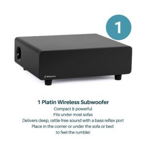 Platin Monaco 5.1.2 Home Theater System - Wireless Surround Sound System Upward Firing Speakers - THX Tuned & WiSA Certified