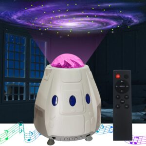 star projector with 16 lighting effects, remote control, galaxy projector built-in bt speaker for voice&touch control, for bedroom night lights, kids room, adults home theater, party, home decor