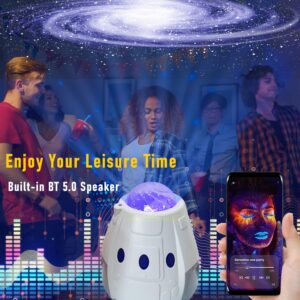 Star Projector with 16 Lighting Effects, Remote Control, Galaxy Projector Built-in BT Speaker for Voice&Touch Control, for Bedroom Night Lights, Kids Room, Adults Home Theater, Party, Home Decor