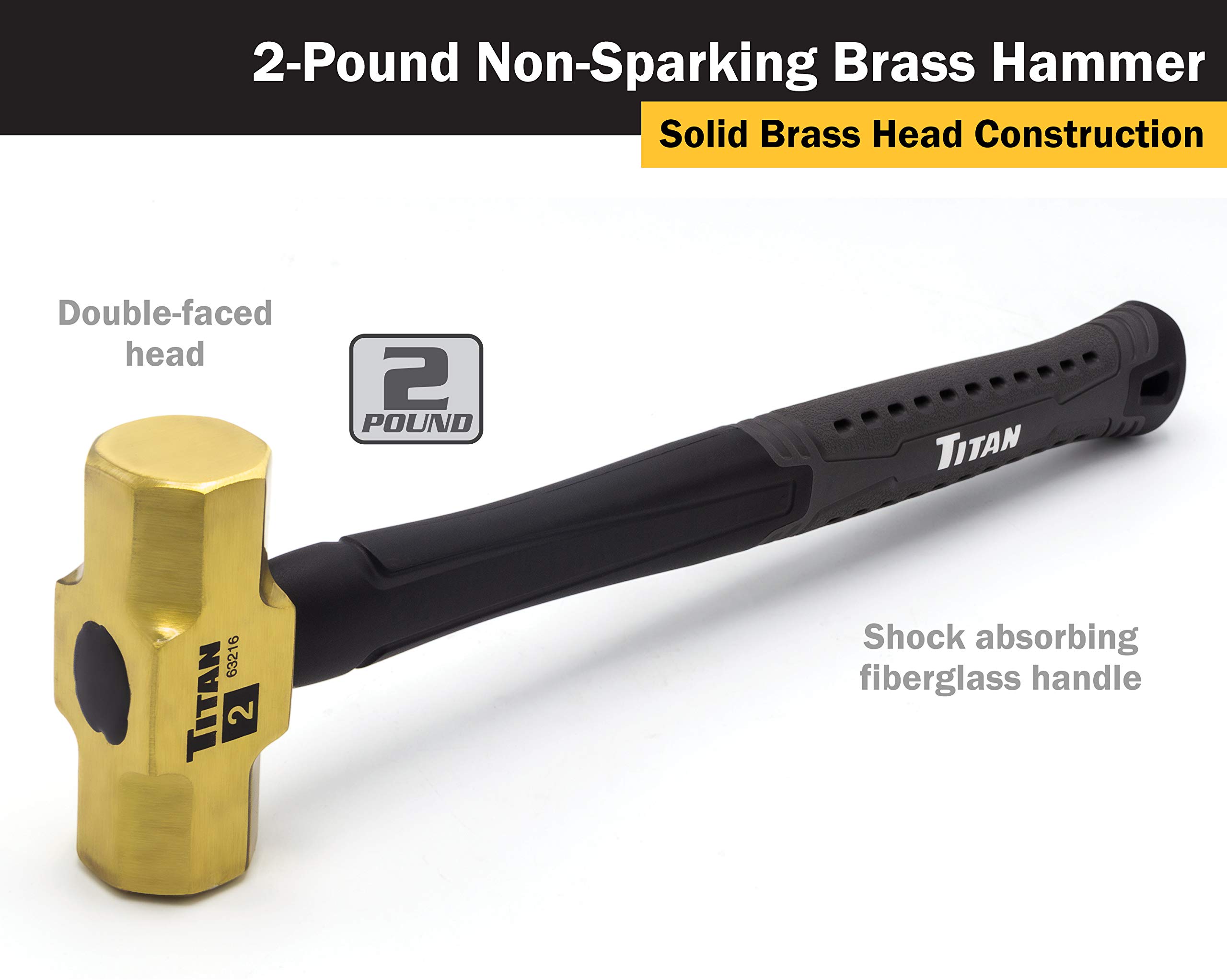 Titan - 2 Lb. Brass Non-Sparking Hammer (63216)