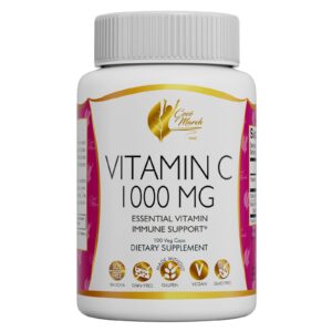 cocó march vitamin c 1000 mg - dietary supplement, high dose of essential vitamin c, immune support - gluten free, soy free, dairy free, gmo free, vegan, 100 capsules - 100 servings